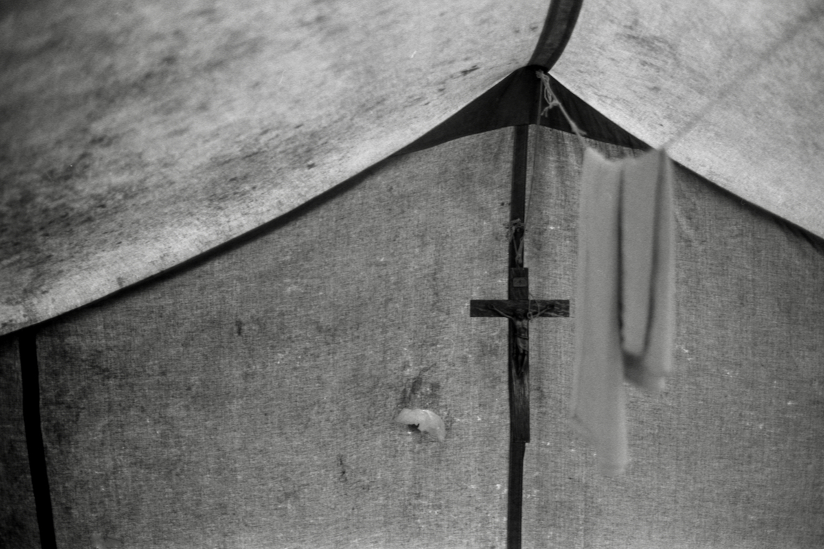 Intérieur d'une tente Atikamekw